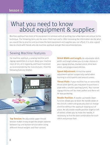 First-Time Machine Applique: Learning to Applique in Nine Easy Lessons (Landauer) 5 Simple Projects for Beginners, Using a Combination of Techniques; Includes a Lap Throw Quilt & Table Runner - Image 3