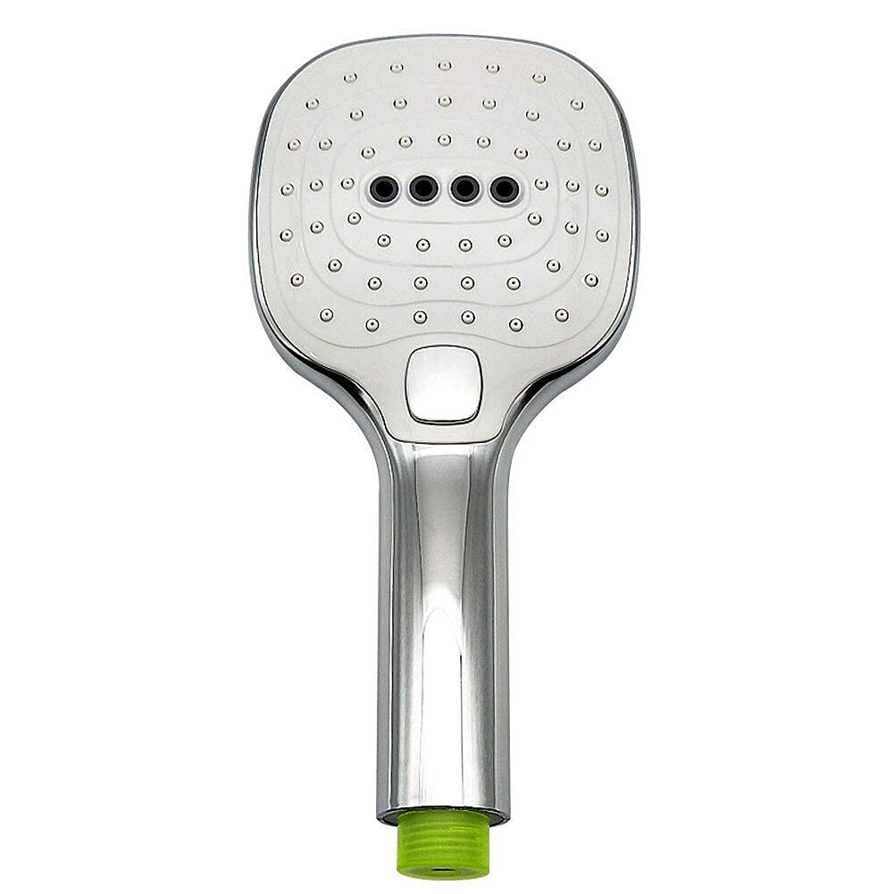 alcachofa de la ducha Cabezal de ducha de mano, superficie galvanizada, presurizado, duradero, botón de ajuste de ahorro de agua, 3 modos, pulverizador grande para baño, resistente al óxido