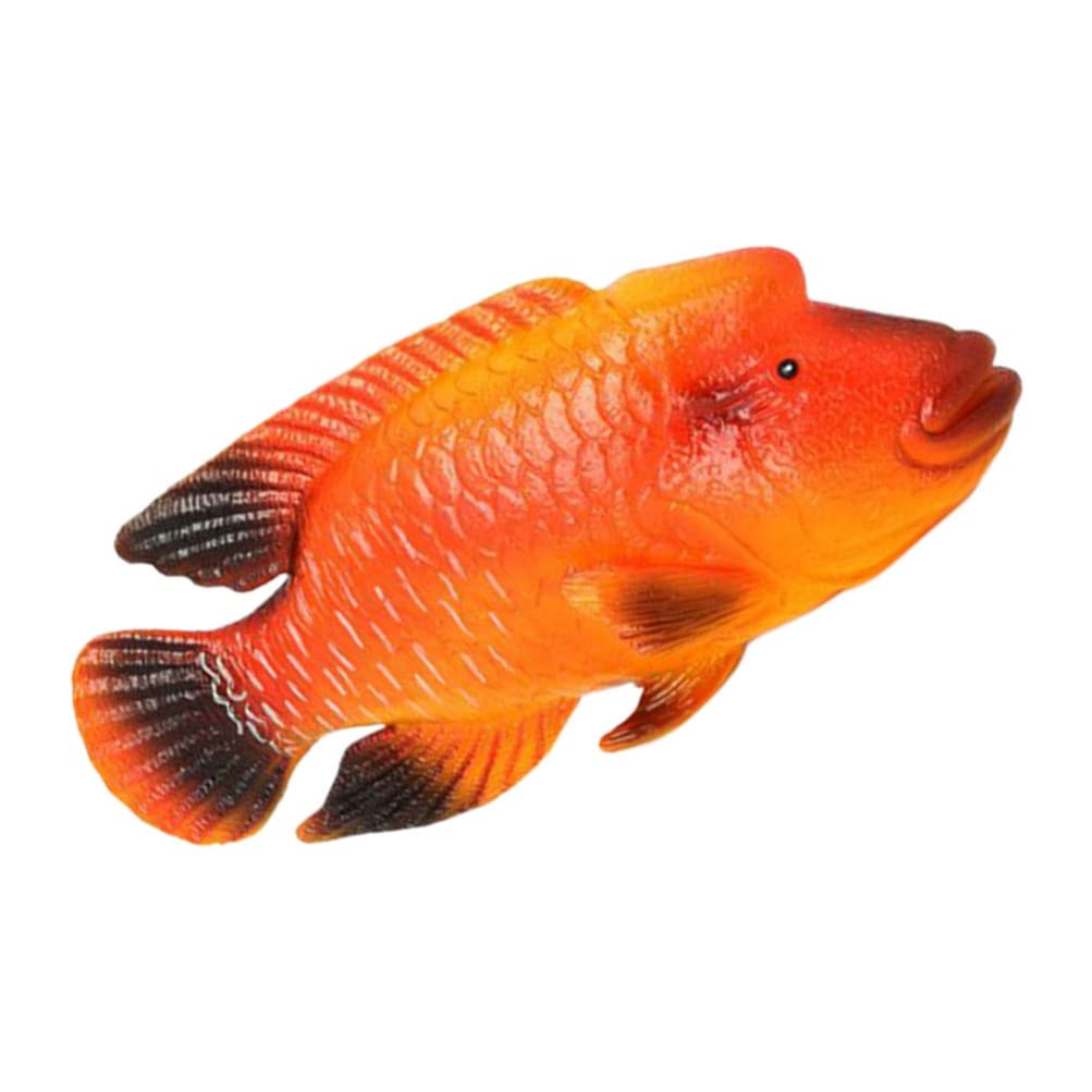 Artificial Fish Wrasse Rubber Fish: Simulation Aquarium Sea Animal Floating Ornament for Fish Tank Aquarium Decor