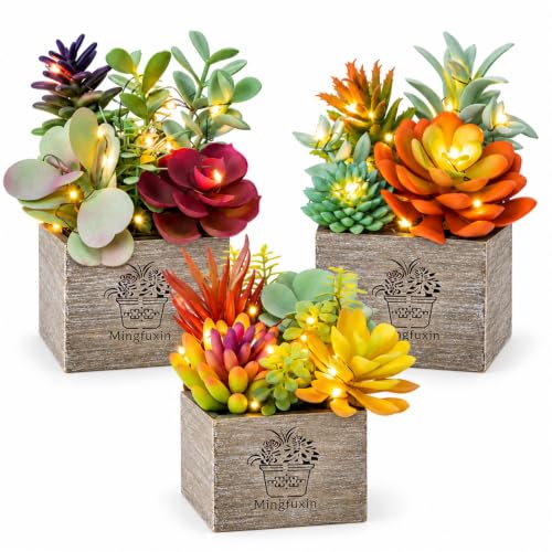 Succulents Plants Artificial Fake Plants with...