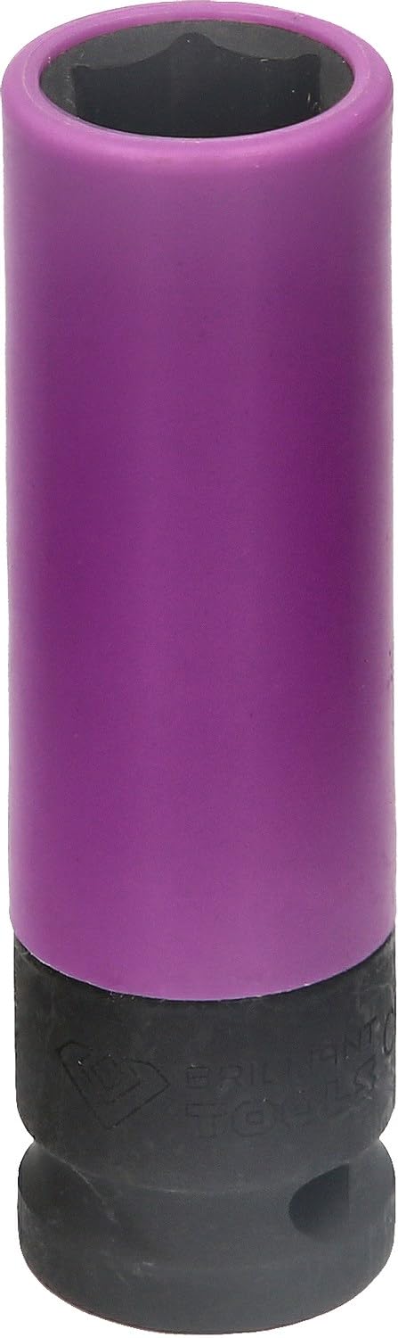 BRILLIANT TOOLS BT691004 1/2 Inch Aluminium Rim Power Socket, 15 mm [Powered by KS Tools]
