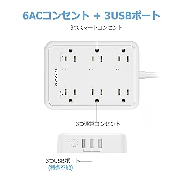 NASAタイプ 電源プラグ 30個セット Amazon.co.jp: スマートプラグ TESSAN スマート電源タップ 3つ