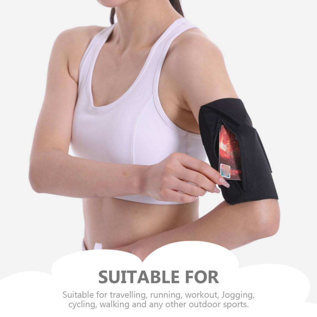 4 Stück Sportarmband für Smartphones Multifunktionale Handytasche für Outdoor Aktivitäten Joggen Radfahren Fitness für Handymodelle Leicht Atmungsaktiv Waschbar