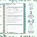 Simplified Greenery Address and Password Book with Alphabetical Tabs - The Perfect Spiral Bound Address Organizer incl. Address Labels, Contact and Phone Section