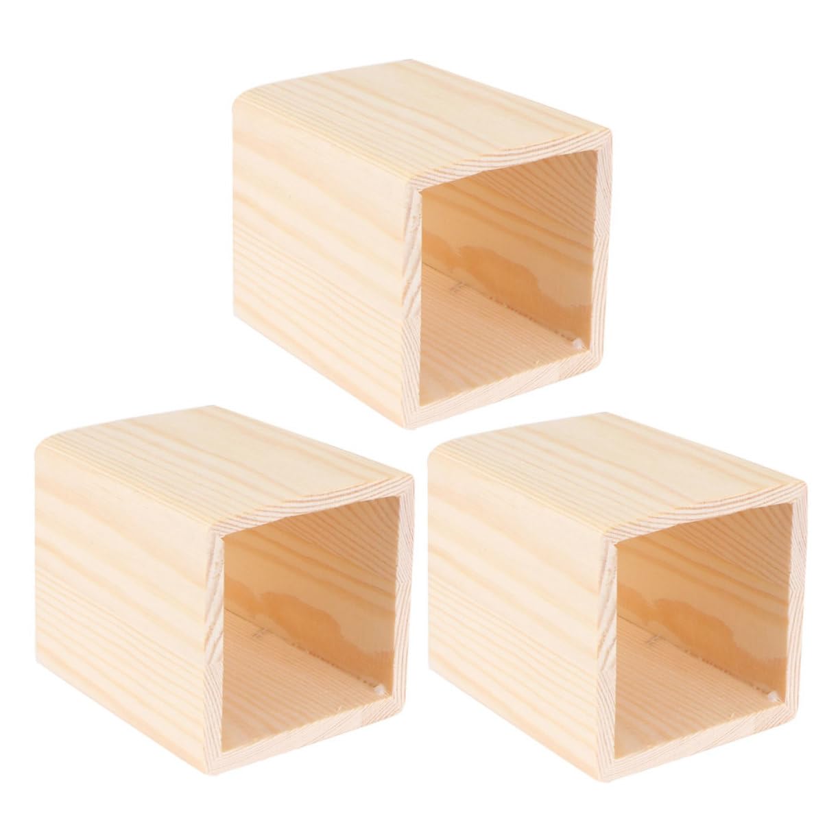 Amosfun Portapenne in Legno Da 3 Pezzi Per Scrivania Contenitore Per Penne in Legno Portapenne Decorativo 3 Pezzi * 3