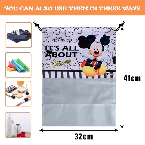 Image of Urbane Home Shoe Cover | Travel Shoe Storage Bags | Polyester Storage Bag | Drawstring Shoe Cover | Shoe Organizer with Clear window | Pack of 6 | Multi