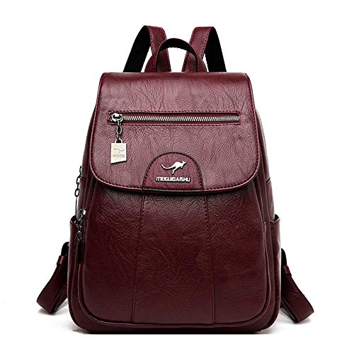 Laptoptasche Rucksack Damen Lederrucksäcke Hochwertiger Weiblicher Vintage Rucksack Für Mädchen Schultasche Reisetaschenrucksack Ladies Sac Rucksack