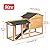 Cat/Puppy/Rabbit/Guinea Pig Wooden Hide House, Rabbit Hutch Cover Outdoor/Indoor 147cm (L) x 53cm (W) x 85cm (H), 2 Level and Run Extra Depth with Floor