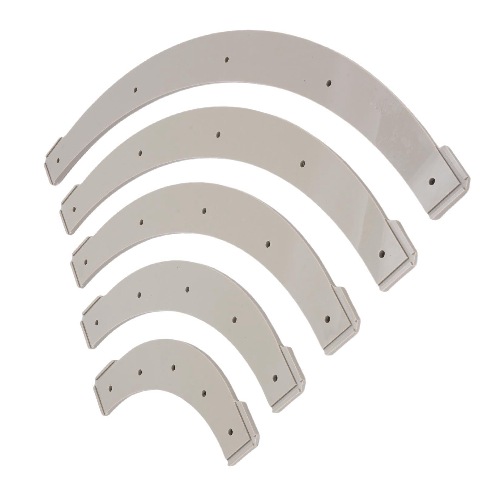 Zunate Set di Modelli per Angoli per la Lavorazione del Legno |Dispositivo per Fresatura a 5 Pezzi con Raggi Rimovibili R100 R150 R200 R250 R300 per Taglio Ad