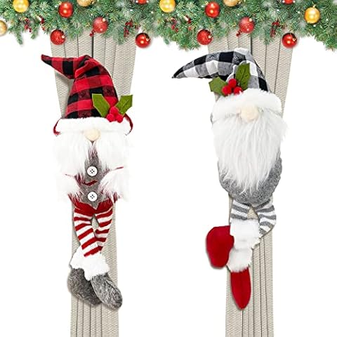 Set of 2 Christmas Curtain Buckle Tieback, Emooncn Santa Curtain Holder Buckle Cover