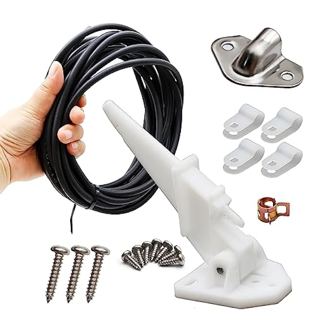 UOIENRT Marine Boat Speedometer Pitot Kit with 20 FT PVC Tubing Automatic Kick-up Tube Assembly Up to 80 MPH