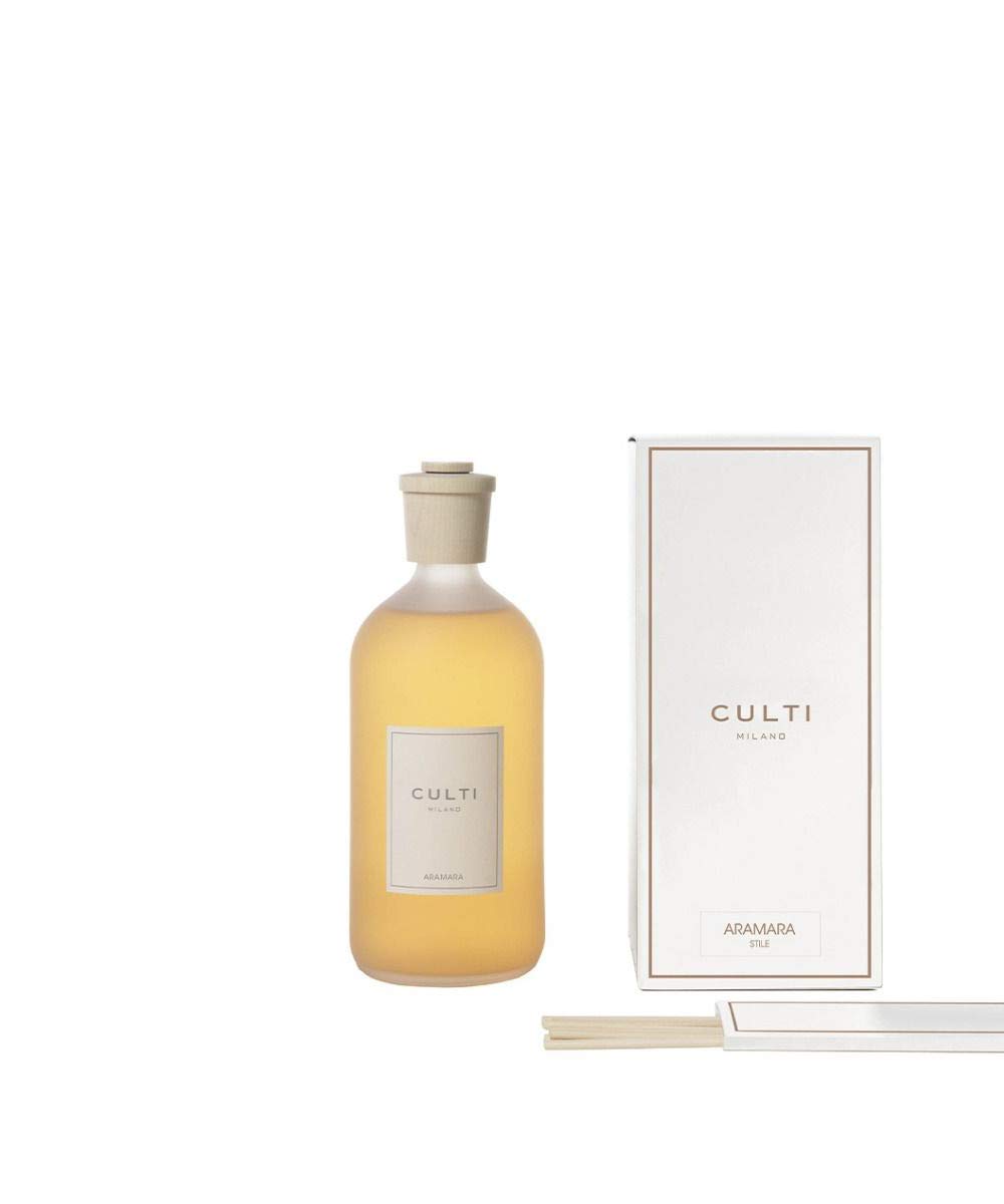 Culti Diffuseur bâtonnets style de 1000 ml Milano – Parfum arbre, orange amère et bergamote – Durée 3 mois – Métrage de 10 à 20 m²