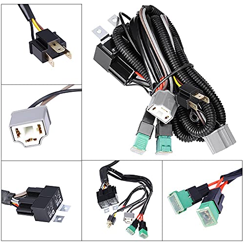 Anxingo L07-008-AAA-1 Dual High Low Beam Headlight Relay Wiring Harness H4 9003 thumb #1