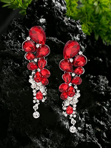 Gold-Plated Silver Crystal Earrings Jewelry