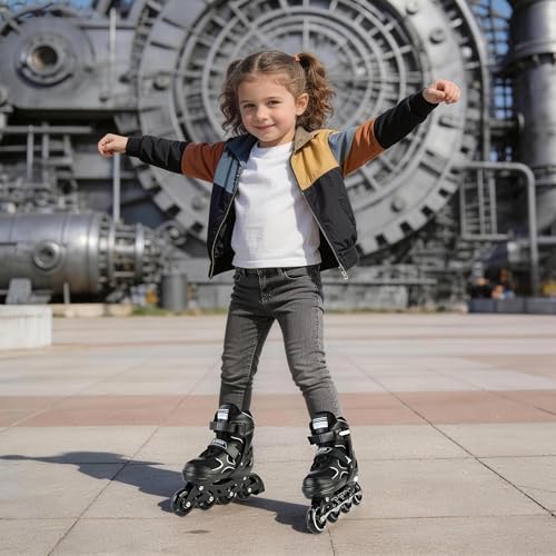 Image of 2PM SPORTS Inline Skates for Kids Girls Boys Ages 5-8 8-12 4-6 6-12 with Light Up Wheels, Adjustable Kids Roller Skates Blades for Adults Men Women Beginners Youths