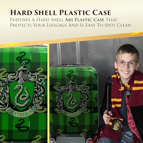 FUL Harry Potter 22 Inch Carry On Luggage, Hardshell Rolling Suitcase with Spinner Wheels, Slytherin4