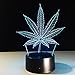 Produktbild LPY-Marihuana-Blatt 3D Illusion Lampe Cannabis Weed optische visuelle Nachtlicht Zimmer Party Decor Beleuchtung