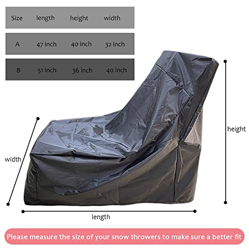Qkansiw Snow Thrower Cover - Winter Blower Replace Protection Cover Waterproof 210D Outdoor Sweeping Accessories, Heavy Duty (47