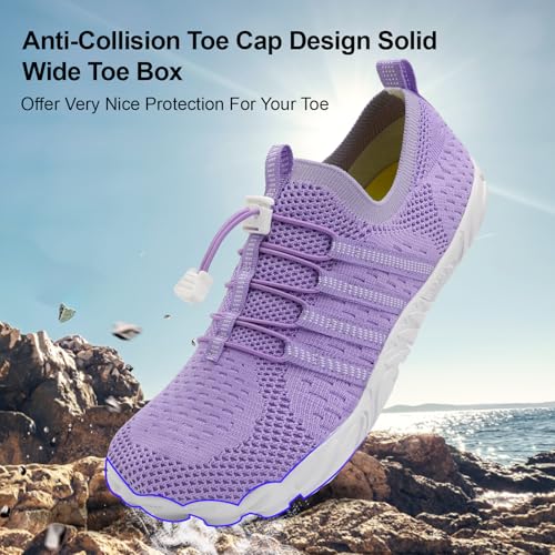 Image of XIHALOOK Athletic Hiking Water Shoes Womens Mens Quick Dry Barefoot for Beach Walking Kayaking Surfing Training