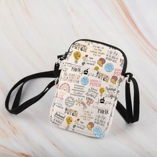 WCGXKO School Psychologist Gift Psychologist Mental Health Gift Psychology Bundle Quote Inspired Crossbody Bag4