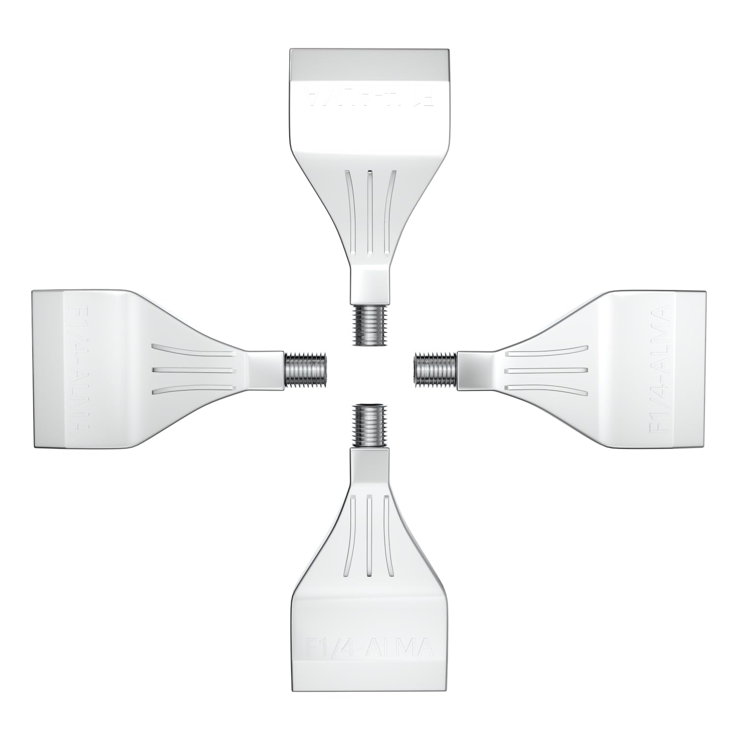 Aopin 4Pcs Aluminum Alloy Flat Nozzle G1/4 Male Thread Aluminum Alloy Air Blow Off Flat Jet Nozzle