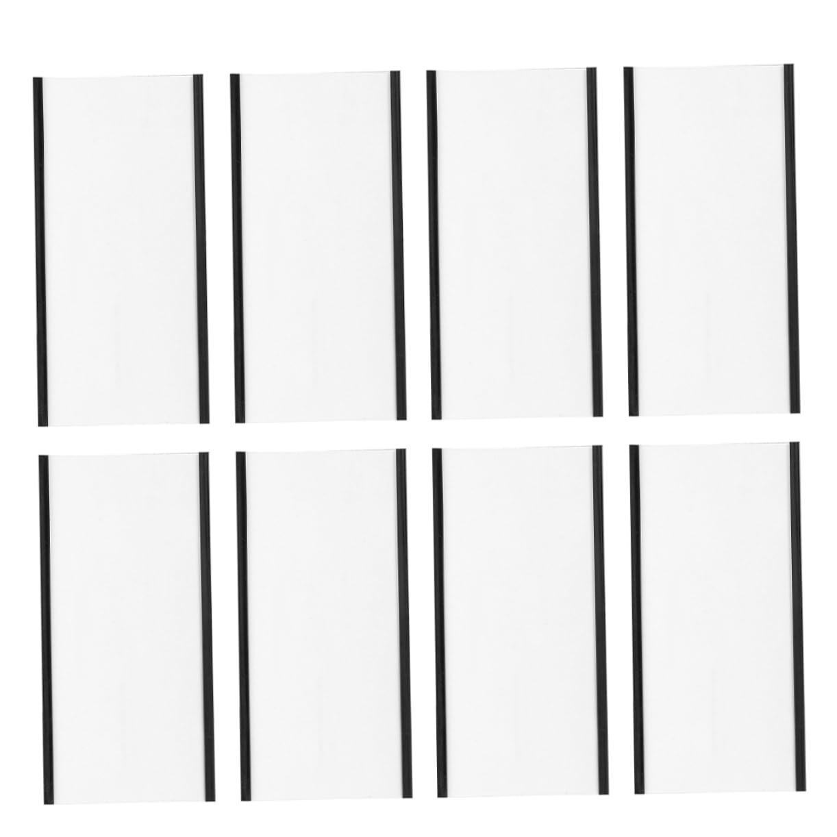 Angoily 20pezzi Etichette Magnetiche Porta Cartelli Pz per Ufficio Scuola Uso Versatile Superfici Metalliche Porta Etichette Strisce Magnetiche per Schedari Scaffali