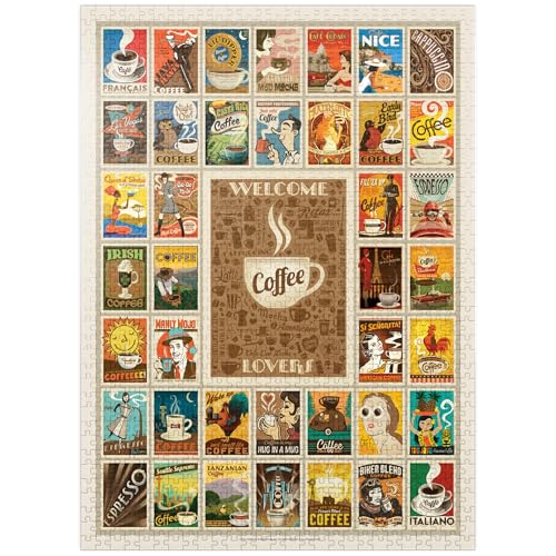 MyPuzzle Coffee Collection: Multi-Image Print, Vintage...