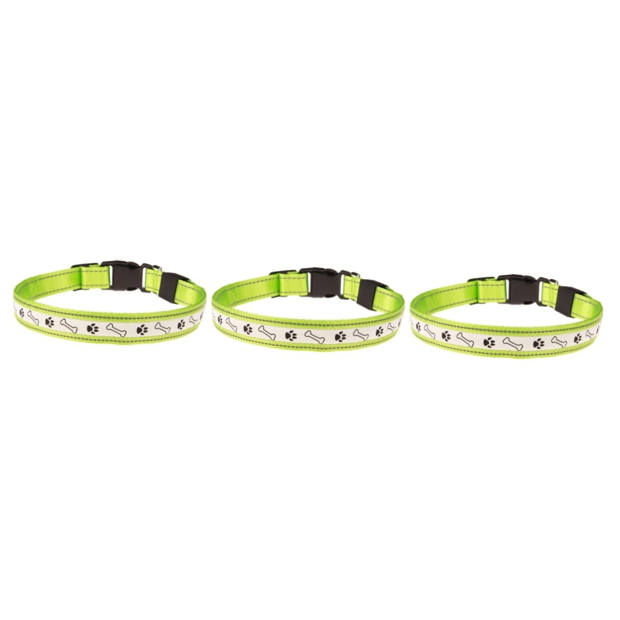 BESPORTBLE 3pièces Collier LED Rechargeable pour Chiens avec Motif De Collier Lumineux Sécurisé pour Nocturnes