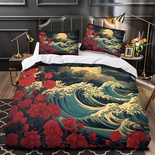 Parure de lit requin 3D de qualité supérieure en microfibre King 220x240cm - 2