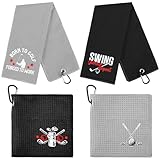 FuWeave 4 Pcs Golf Towels Golf Gifts for Men Women Embroidered Towels Retirement Gift...