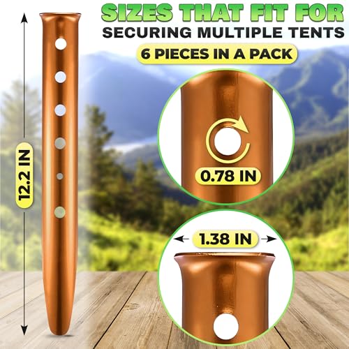 6 Pack Sand Stakes for Beach - 12.6