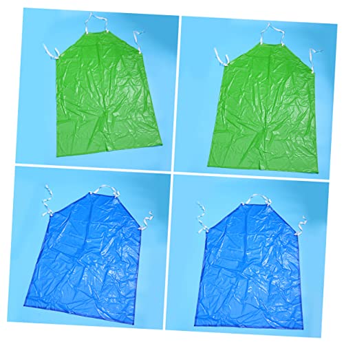 Cabilock 2pcs Sleeveless Apron Waterproof Apron Gardening Apron Halter Neck Apron Industrial Apron Studio Working Apron Kitchen Apron Store Working Apron Pvc Cooking Apron Work Apron Blue