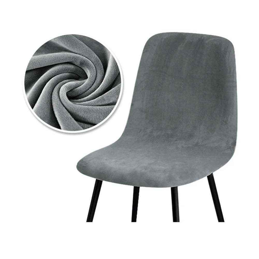 GUOZIF 2/4/6 Velvet Short Back Chair Cover Stretch Slipcovers Elastic Seat Chair Covers Dining Room Bar Office Party Banquate