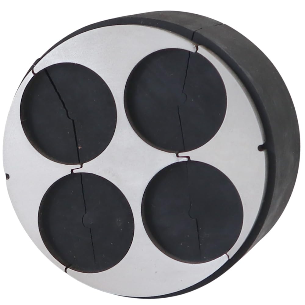 WITTKOWARE DN100 Mauerdurchführung geteilt 4-Fach 4-34mm | Ringraumdichtung klappbar | V2A Edelstahl & EPDM 40mm | Druckdicht 2,5 bar