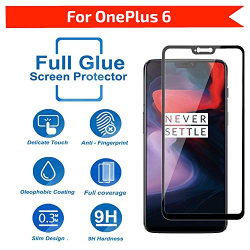 Image of POPIO Military-Grade Gorilla Tempered Glass For OnePlus 6 | 9H Hardness, Edge-to-Edge, Bubble-Free