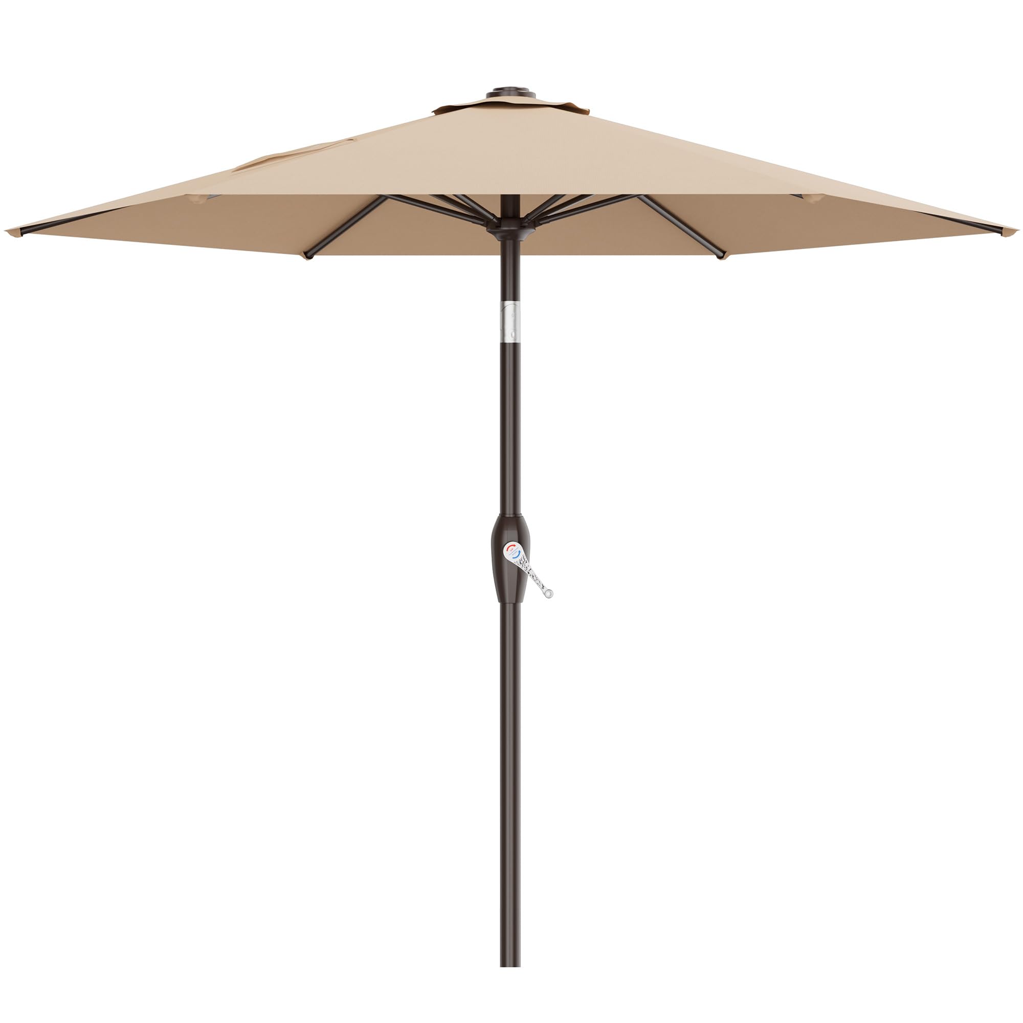 AreShark 7.5FT Patio Umbrella Table Market Umbrella w/Tilt and Crank, Heavy-Duty Outdoor Umbrellas for Pool, Deck, Garden and Backyard, Beige image 8