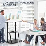 Maiproo Roulement TV Support avec roues pour 32-75 pouces Heavy-Duty Mobile TV Panier LCD LED OLED Ecrans de panneau plat Smartboard tient jusqu'à 100lbs portatif TV Stand sur roues avec la hauteur de plateau réglable