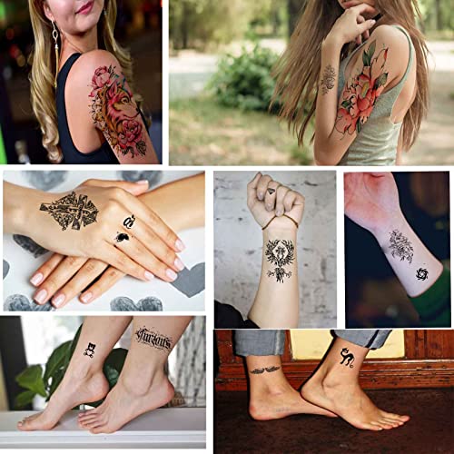 Quichic 200+ Pieces Animal Tattoos Temporary Realistic For Women Girls Includes 12 Large Fake Tattoos Long Lasting Sleeve Temp Tattoos Hand Tattoos Party Favors #TOP4