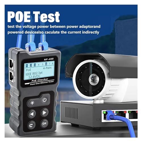 Probador de cable red NF-488 para verificar interruptor de alimentación CC 3
