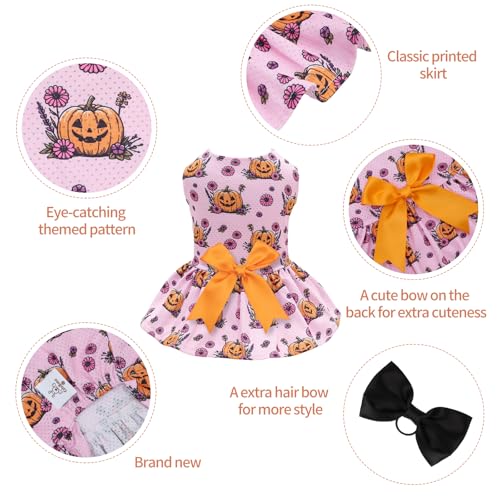Image of CuteBone Dog Mesh Dress Halloween Puppy Sundress Pet Outfit Summer Fashion for Small Dogs Girl Cat Clothes