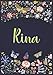 Rina: Taccuino A5 | Nome personalizzato Rina | Regalo di compleanno per moglie, mamma, sorella, figlia ... | Design: giardino | 120 pagine a righe, piccolo formato A5 (14.8 x 21 cm)