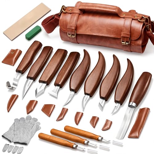 AIZMOZIA 17Pc Whittling Knife Set