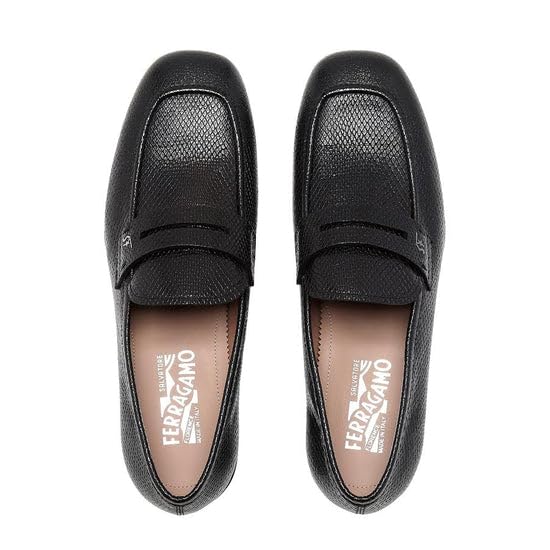 Salvatore Ferragamo Pieve Mens Black Leather Slip On Moccasins Shoe4