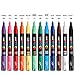 Uni-posca Paint Marker Pen - Extra Fine Point - Set of 12 (PC-1M12C)