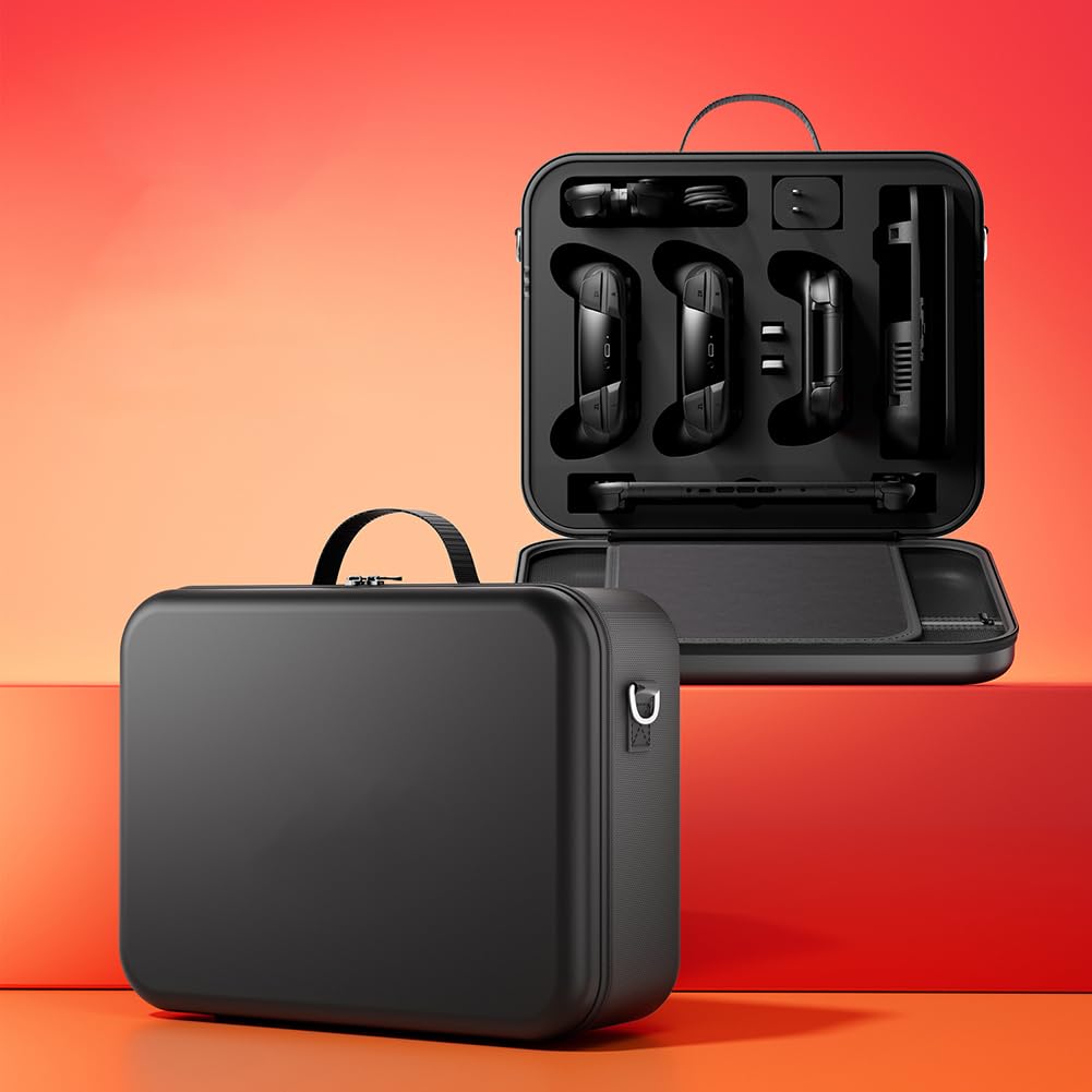 HTU Estuche de Transporte Bolsa de Almacenamiento portátil para Accesorios de Consola Switch2 (Negro)
