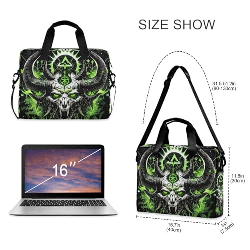Bolso maletín para laptop Dragon Head Skull 13-15.6 pulg miniatura 5