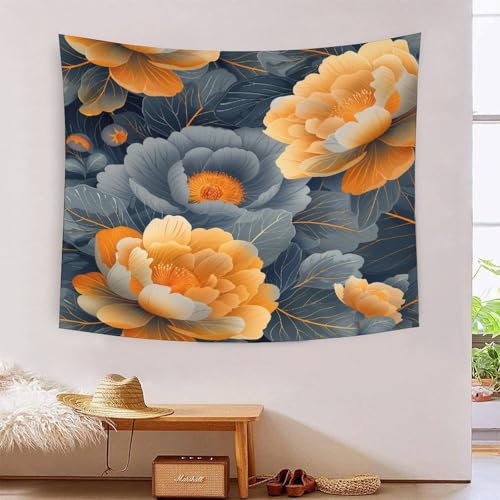 Tapisserie murale decoration tissu motif floral de dimensions 180cmx230cm