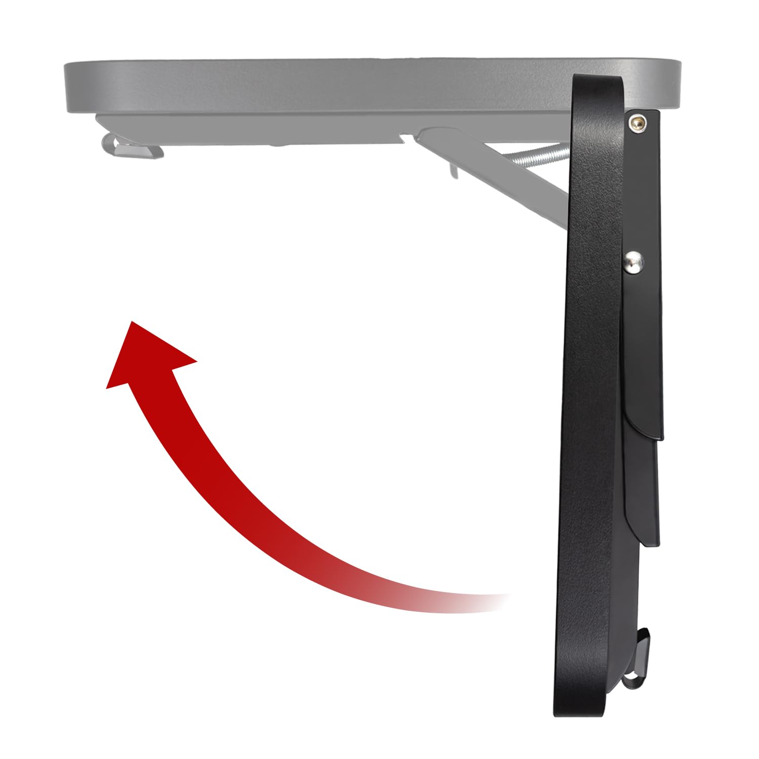 Maclean étagère Murale Pliante capacité de Charge 50 kg Table Pliante avec Serrure de sécurité Bouton de Pliage Inclus Niveau pour Cuisine Salle de Bain (Noir, 100x20 cm)