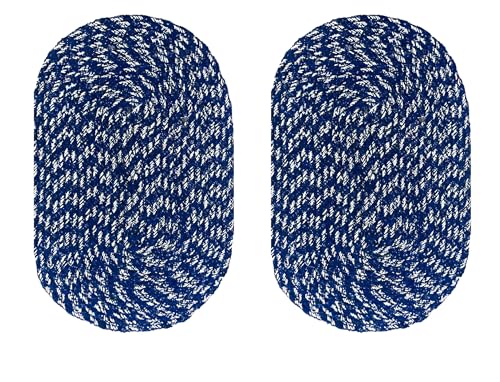 Image of Doormat Combo|Handmade Cotton Doormat | Quick Dry, Washable Door Mat for Home, Bathroom & Bedroom (33X53 CM)(Blue-2)