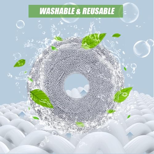 Image of Reusable Mop Pad Compatible with ECOVACS DEEBOT X1, T10 Turbo, Dreame L10s Ultra, L20 Ultra, X40 Ultra, Xiaomi X10+, X20+. Set of 2